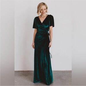 Baltic Born Meghan Velvet Wrap Maxi Dress
